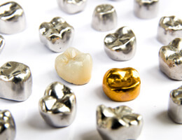 variety of dental crowns